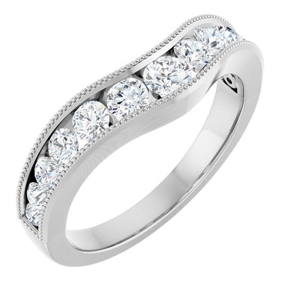 3/4 CTW Natural Diamond Contour Band, 2.65 mm