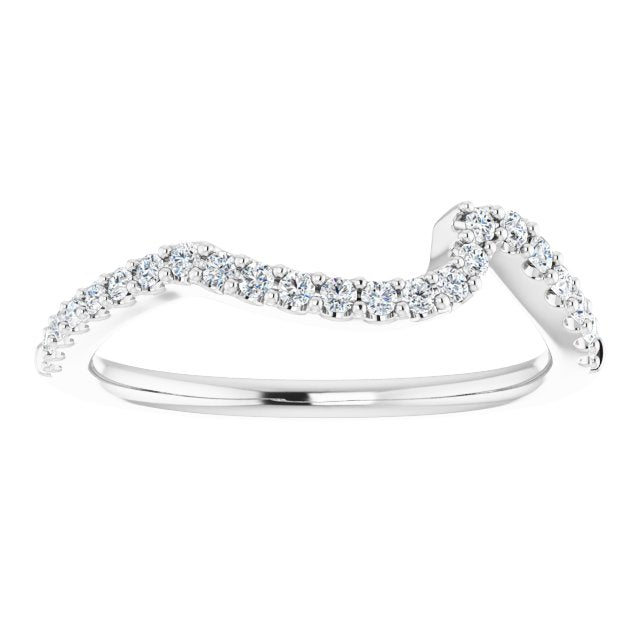 14K White Gold 1/5 CTW Natural Diamond Matching Band, 1.5 mm