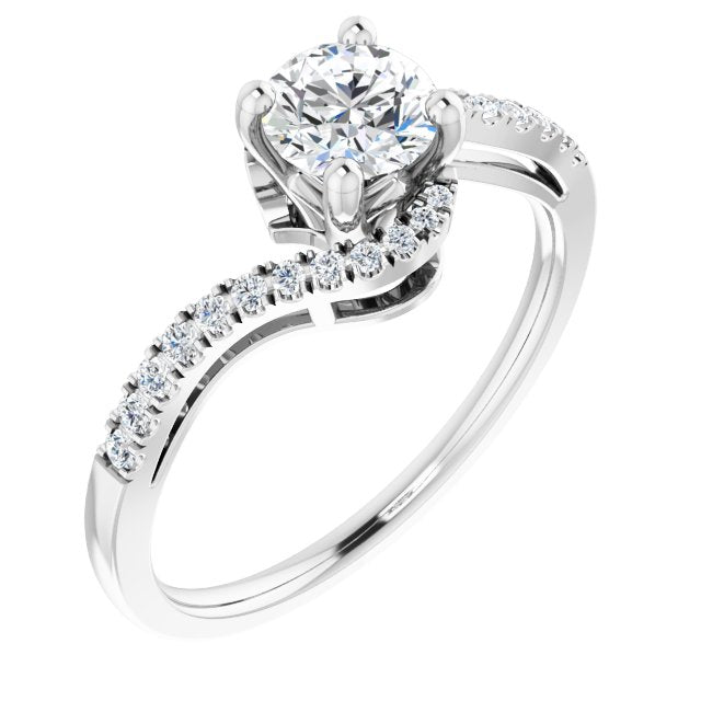 14K White Gold 1/6 CTW Natural Diamond Matching Band, 1.55 mm
