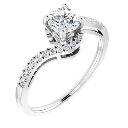 14K White Gold 1/6 CTW Natural Diamond Matching Band, 1.55 mm