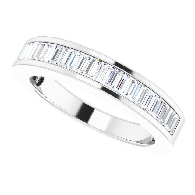 14K White Gold 1/2 CTW Natural Diamond Anniversary Band