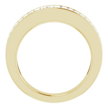 14K Yellow Gold 3/4 CTW Natural Diamond Anniversary Band