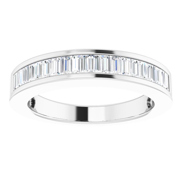 14K White Gold 1/2 CTW Natural Diamond Anniversary Band