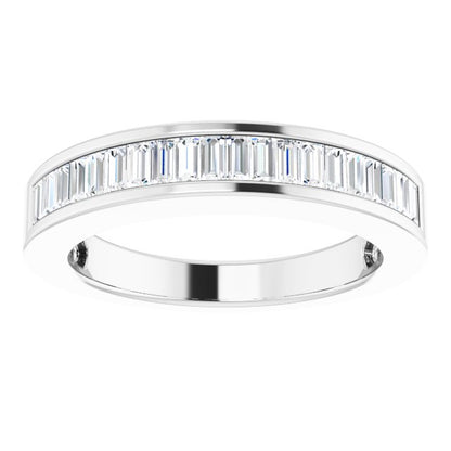 14K White Gold 1/2 CTW Natural Diamond Anniversary Band