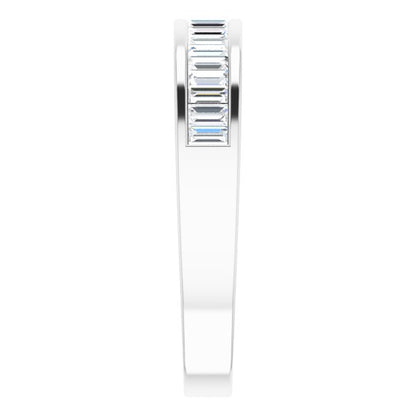 14K White Gold 1/2 CTW Natural Diamond Anniversary Band