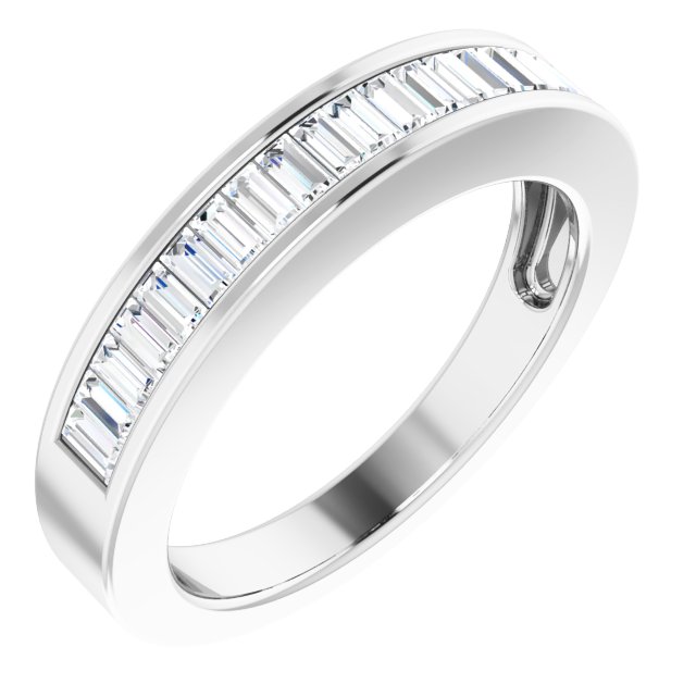 14K White Gold 1/2 CTW Natural Diamond Anniversary Band
