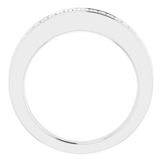 14K White Gold 1/2 CTW Natural Diamond Anniversary Band