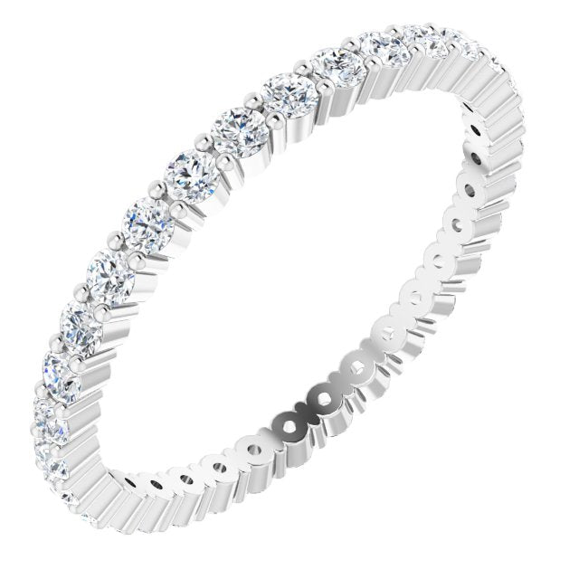 18K White Gold 1/2 CTW Natural Diamond Eternity Band