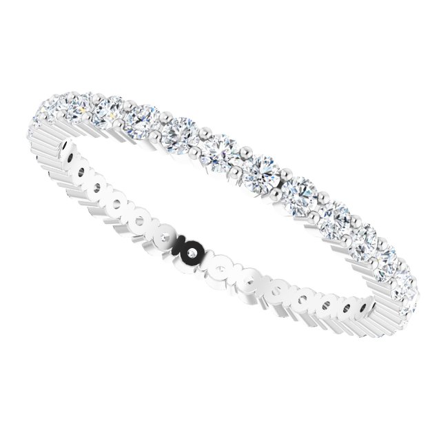 18K White Gold 1/2 CTW Natural Diamond Eternity Band
