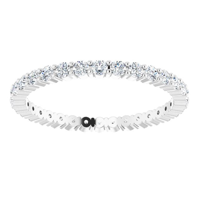 18K White Gold 1/2 CTW Natural Diamond Eternity Band