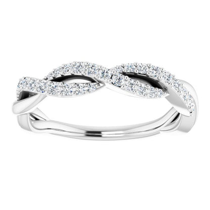 14K White Gold 1/4 CTW Natural Diamond Anniversary Band, 4.05 mm