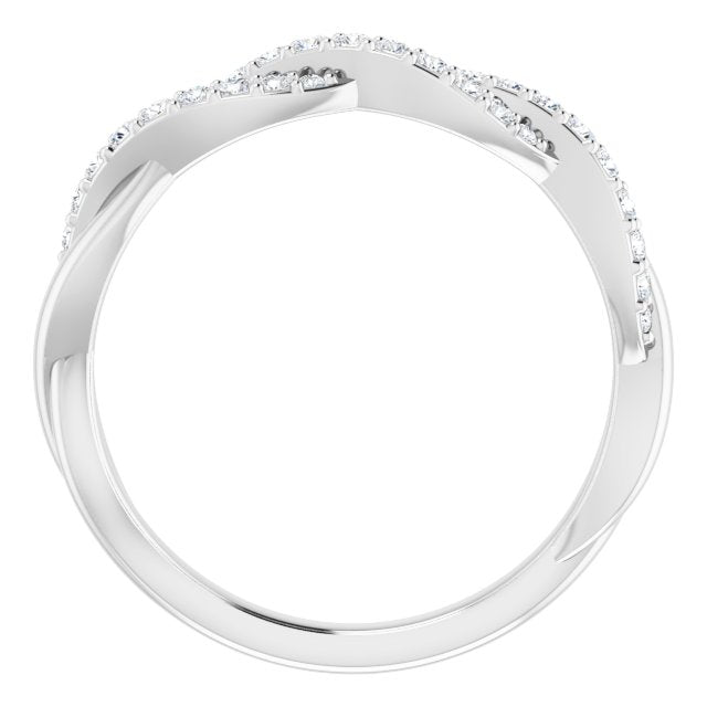 14K White Gold 1/4 CTW Natural Diamond Anniversary Band, 4.05 mm