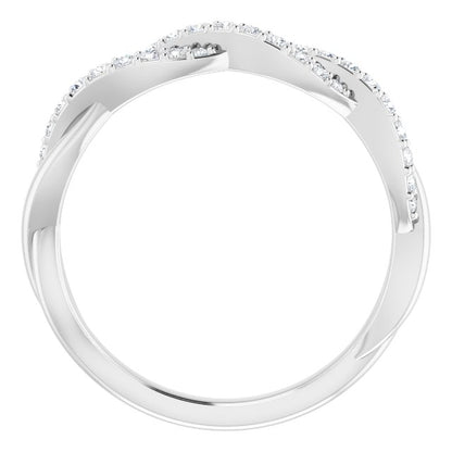 14K White Gold 1/4 CTW Natural Diamond Anniversary Band, 4.05 mm