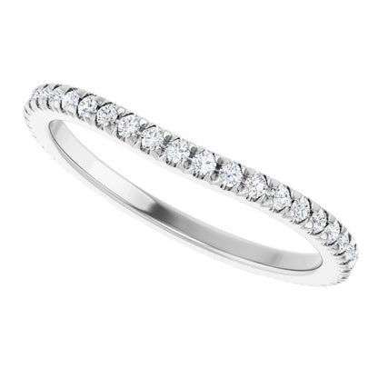 1/3 CTW Natural Diamond French-Set Matching Band