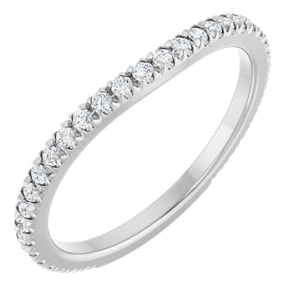 1/3 CTW Natural Diamond French-Set Matching Band