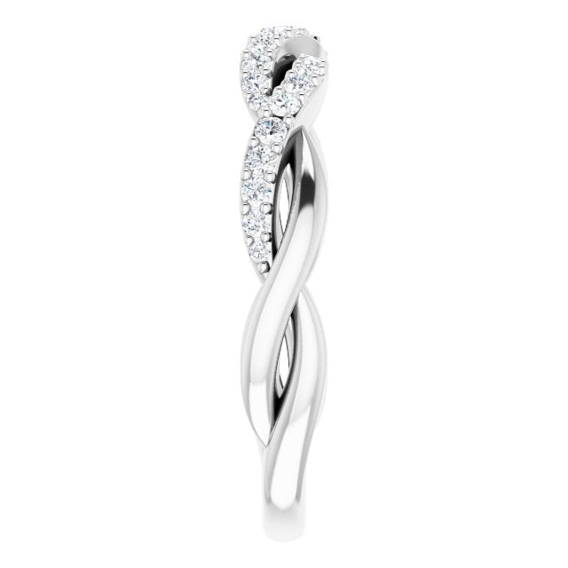 14K White Gold 1/4 CTW Natural Diamond Anniversary Band, 4.05 mm