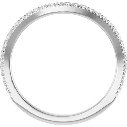 1/5 CTW Natural Diamond French-Set Matching Band, 3.8 mm