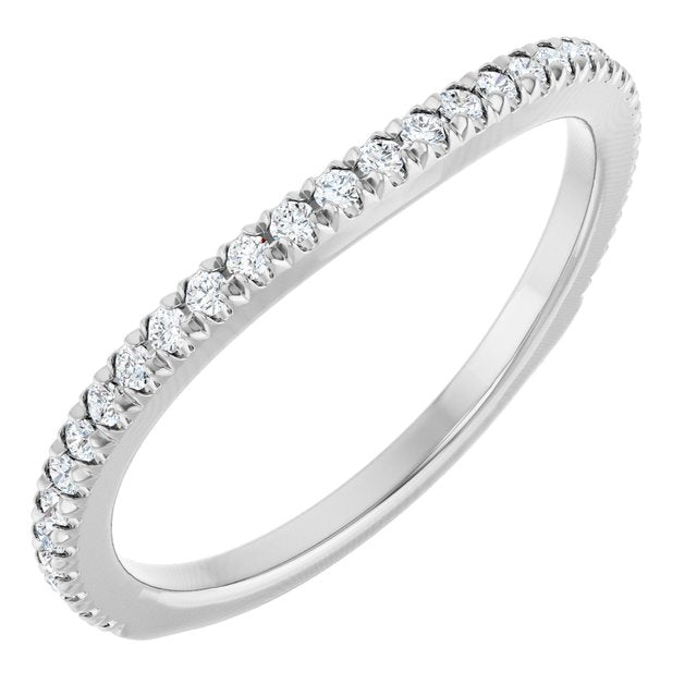 1/5 CTW Natural Diamond French-Set Matching Band, 3.8 mm