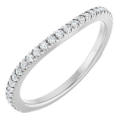 1/5 CTW Natural Diamond French-Set Matching Band, 3.8 mm