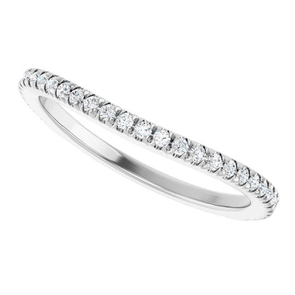 1/5 CTW Natural Diamond French-Set Matching Band, 3.8 mm