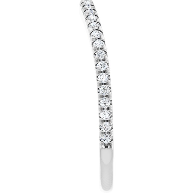 1/5 CTW Natural Diamond French-Set Matching Band, 3.8 mm