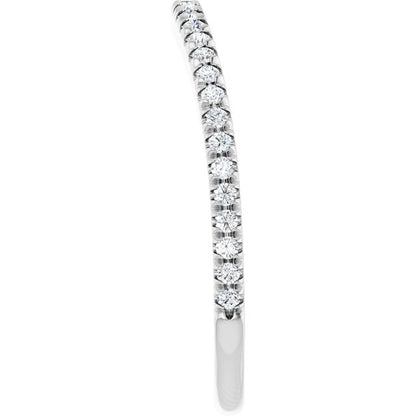 1/5 CTW Natural Diamond French-Set Matching Band, 3.8 mm