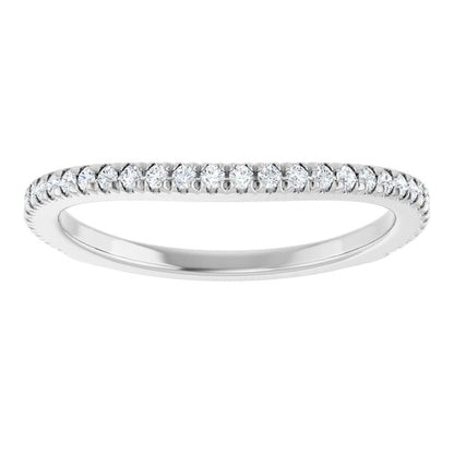 1/5 CTW Natural Diamond French-Set Matching Band, 3.8 mm