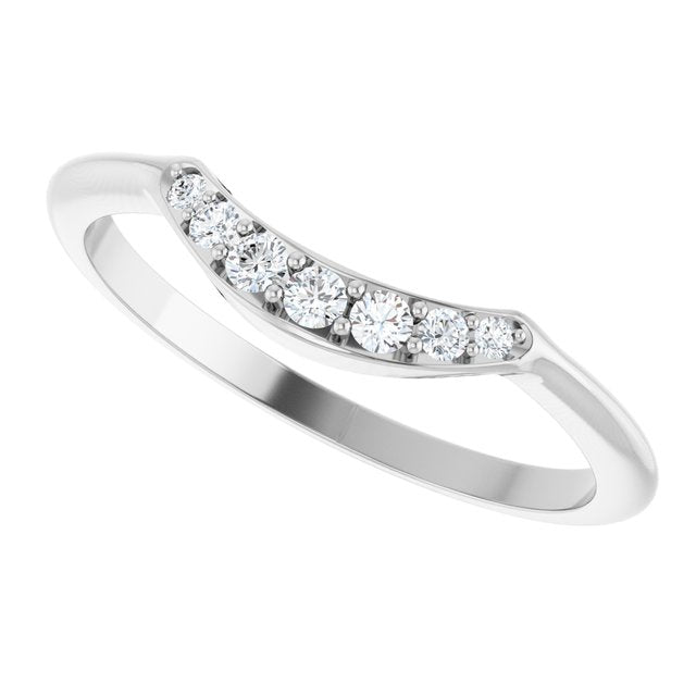 1/8 CTW Natural Diamond Contour Band, 2.4 mm