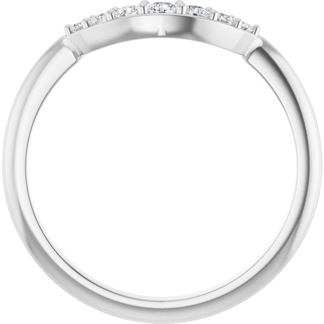 1/6 CTW Natural Diamond Contour Band, 4 x 4.09 mm