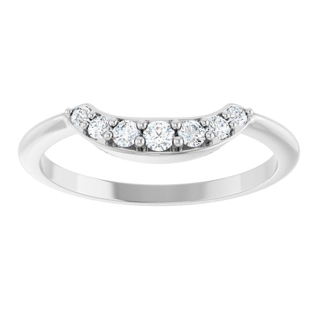 1/6 CTW Natural Diamond Contour Band, 4 x 4.09 mm