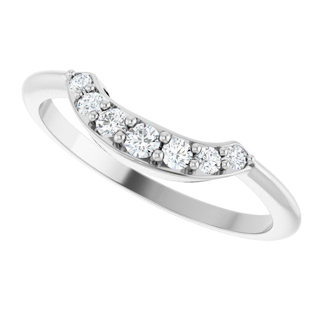 1/6 CTW Natural Diamond Contour Band, 4 x 4.09 mm