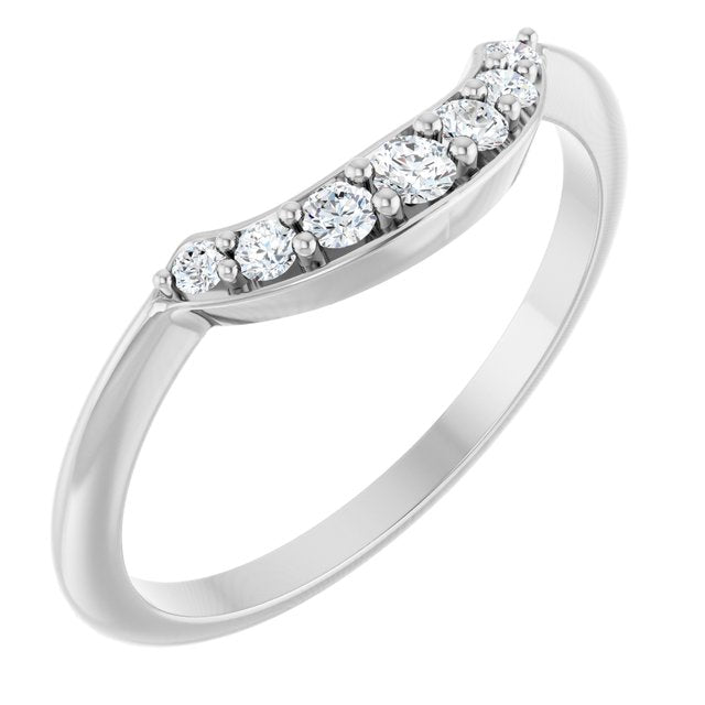 1/6 CTW Natural Diamond Contour Band, 4 x 4.09 mm