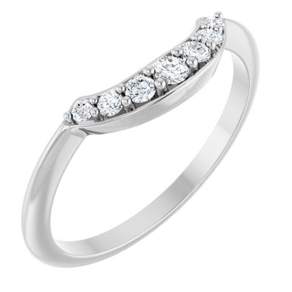 1/6 CTW Natural Diamond Contour Band, 4 x 4.09 mm