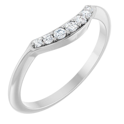 1/6 CTW Natural Diamond Contour Band, 4 x 4.09 mm