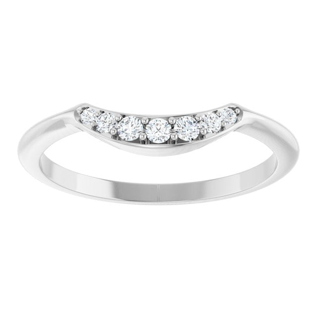 1/8 CTW Natural Diamond Contour Band, 2.4 mm