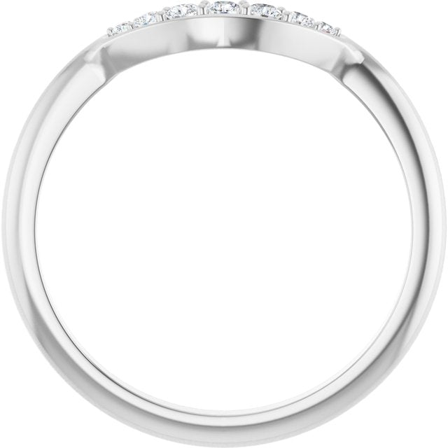 1/8 CTW Natural Diamond Contour Band, 2.4 mm