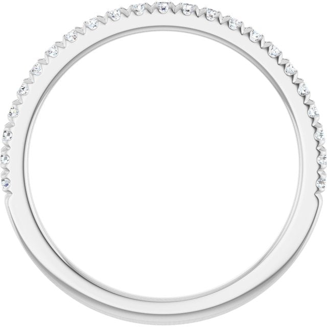 Platinum 1/5 CTW Natural Diamond French-Set Anniversary Band