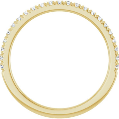 1/5 CTW Lab-Grown Diamond French-Set Anniversary Band