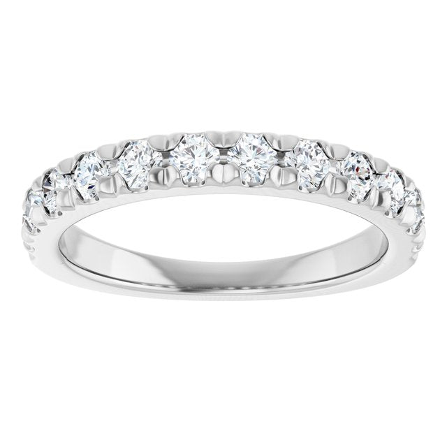 3/4 CTW Natural Diamond French-Set Anniversary Band, 2.9 mm