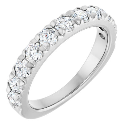 1 CTW Natural Diamond French-Set Anniversary Band, 3.4 mm