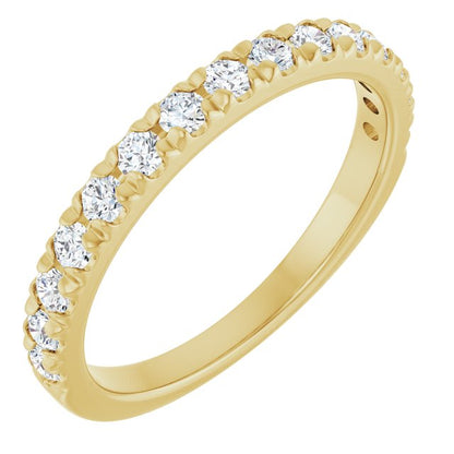 1/2 CTW Lab-Grown Diamond French-Set Anniversary Band