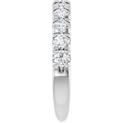 1 CTW Natural Diamond French-Set Anniversary Band, 3.4 mm