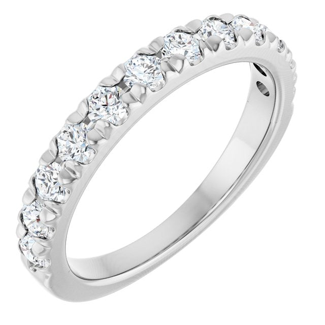 3/4 CTW Natural Diamond French-Set Anniversary Band, 2.9 mm