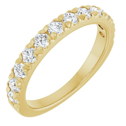 3/4 CTW Lab-Grown Diamond French-Set Anniversary Band