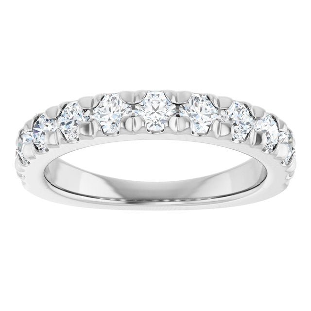 1 CTW Natural Diamond French-Set Anniversary Band, 3.4 mm