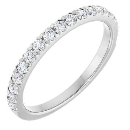 1/3 CTW Natural Diamond French-Set Anniversary Band, 2.1 mm