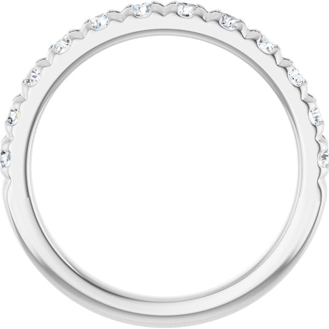 3/4 CTW Natural Diamond French-Set Anniversary Band, 2.9 mm