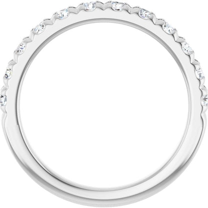 3/4 CTW Natural Diamond French-Set Anniversary Band, 2.9 mm