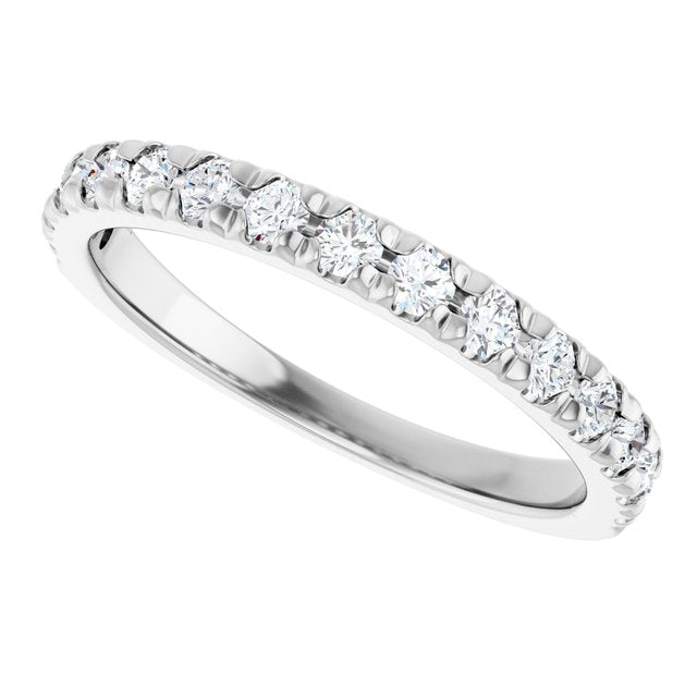 3/8 CTW Natural Diamond French-Set Anniversary Band, 2.4 mm