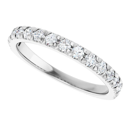 3/8 CTW Natural Diamond French-Set Anniversary Band, 2.4 mm